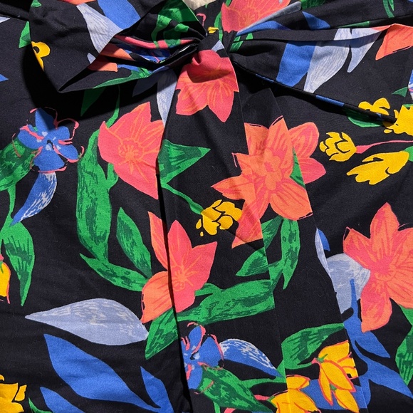 NWOT J Crew Floral Tie Waist Short in Cotton Poplin - Picture 4 of 8